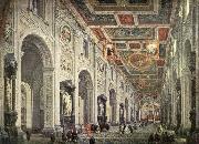 PANNINI, Giovanni Paolo Interior of the San Giovanni in Laterano in Rome France oil painting artist